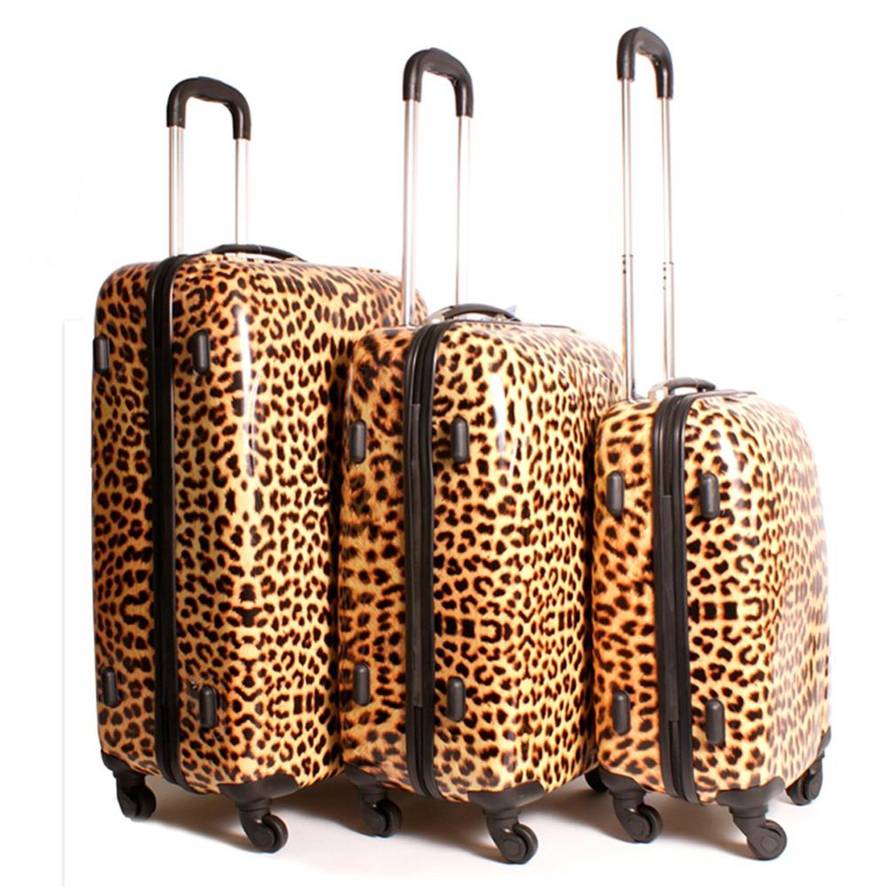 leopard print suitcase