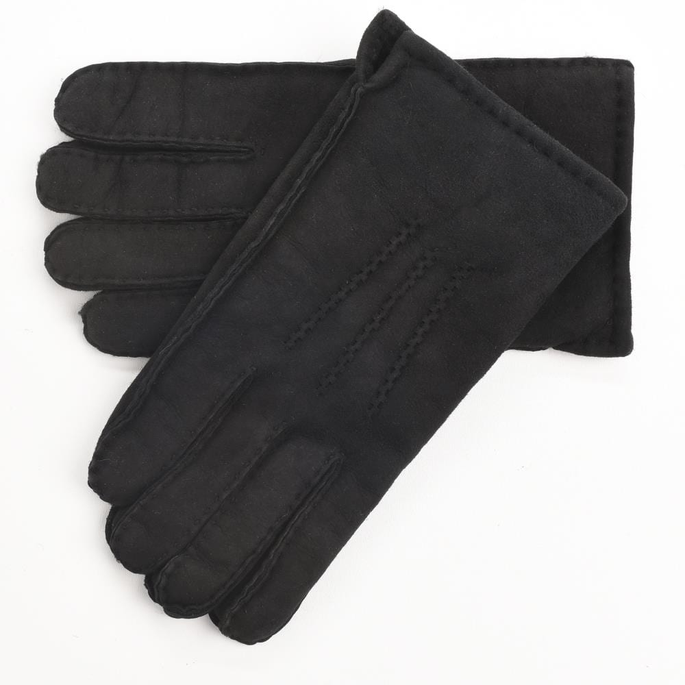 mens black suede gloves